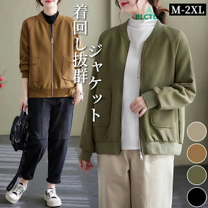 カーディガン ポケット付き スウェット 綿混 前開き レディース コート パーカー ジャケット ファスナー トップス 立ち襟 長袖