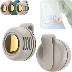 調節可能な3スピードウエストマウントファン 腰掛 ポータブル静音ミニブレードレスファンクリップオン 強力 ベルトファン 大風量