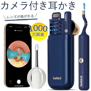 ピンセット付き耳掻き フレキシブルレンズ 耳かきカメラ IP67防水 左右反転機能 4つクリーニングモード BEBIRDカメラ付き耳かき