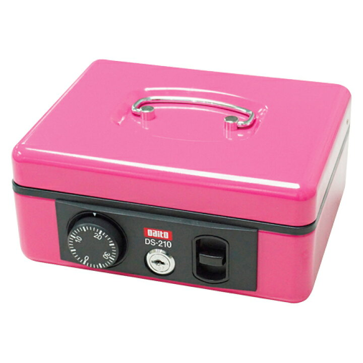 楽天市場 手提げ金庫 A6 小型 ダイヤル付 家庭用 業務用 ミニ金庫 コインカウンター付 おしゃれ ピンク 送料無料 なんでもネット247