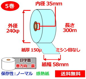 @pM[ 58mm×300m×35mm 150 5  T[}[ `Pbgp[ 