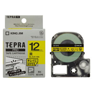 �e�v��PRO�e�[�v SC12YE ��12mm×2�� �Y��ɂ͂����郉�x�� �� �e�v���J�[�g���b�W �L���O�W�� ��������