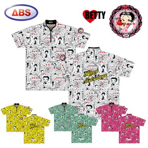 【ABS】 ボウリングウェア BETTY コラボ ウェア ユニフォーム 【名入れ可】 メンズ レディース ベティ ボウリング