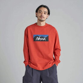 【公式】ナンガ 長袖 ロンT カットソー ブランドロンT メンズ レディース ECO HYBRID BOX LOGO L/S TEE / エコハイブリッド ボックスロゴ ロングスリーブティー