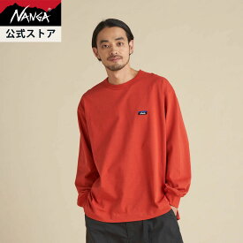 【公式】ナンガ 長袖 ロンT カットソー Tシャツ ECO HYBRID BOX LOGO EMBROIDERY L/S TEE/エコハイブリッド ボックスロゴエンブロイダリー ロングスリーブティー