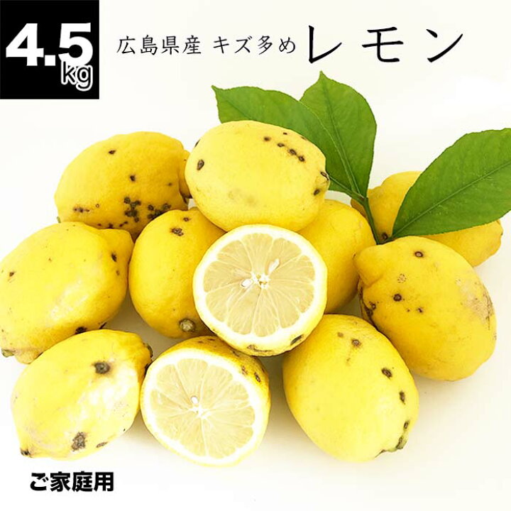 楽天市場 送料無料 国産レモン キズ多め 夏のレモン 4 5kg 広島県産 健ちゃんファームの夏のキズありレモン 25個前後 サイズミックス 夏レモン 瀬戸内レモン ノーワックス 防腐剤不使用 家庭用 農家直送 産地直送 無選別 Nanico