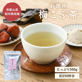 【ポイントアップ＆クーポン有り 11/4 20:00～11/11 1:59】特撰梅こぶ茶500g お徳用 梅こぶ茶 しそ葉入り 和歌山県紀州南高梅 北海道道南産真昆布 抹茶 梅昆布茶 梅こぶ茶 調味料 料理 お徳用 大容量 業務用 送料無料 送料込み オフィス おもてなし 浪花昆布茶本舗