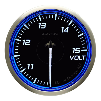 Defi デフィ Racer Gauge N2 レーサーゲージ ブルー VOLT 内祝い 最大59%OFFクーポン Φ60 商品番号：DF17101 電圧計