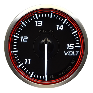 送料無料お手入れ要らず Defi デフィ Racer Gauge N2 レーサーゲージ VOLT 商品番号：DF17103 電圧計 最高級 Φ60 レッド