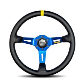 【割引クーポン配布中】MOMO/モモ MOD.08（モデル08） ブラックレザー/ブルースポーク 35Φ 商品番号：M-59