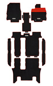 【割引クーポン配布中】無限/MUGEN スポーツマット ステップワゴン/RP1、RP2、RP3、RP4 2列目キャプテンシート車 ブラック×レッド 商品番号:08P15-XNB-K0S0-RD