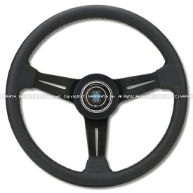 【割引クーポン配布中】NARDI/ナルディ CLASSIC（クラシック） ブラックレザー/ブラックスポーク 34φ商品番号：N341