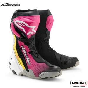 Alpinestars �A���p�C���X�^�[�Y�@SUPERTECH-R BOOT �X�[�p�[�e�b�N�A�[���u�[�c�@ BLACK MAGENTA WHITE YELLOW�@�i�ԁF2220021
