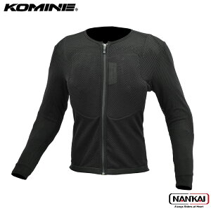 KOMINE R~l X[p[ N[ A[}[h gbv Ci[ EGA Super Cool Armored Top Inner Wear BLACK SK-834
