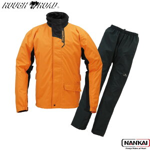 ROUGH&ROAD ラフアンドロード デュアルテックス3レイヤーBIBレインスーツ オレンジ RR7812