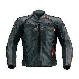 qEhE HSL516D LEATHER [MINERVA D3O] BLACK/ORANGE STITCH(CREST) 23H~ U[WPbg oCN EFA