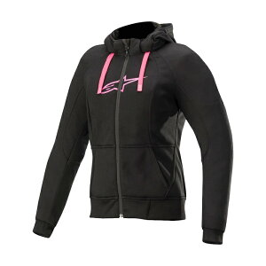 【在庫限り15%OFF】アルパインスターズ スポーツフーディ(レディース) STELLA CHROME SPORT HOODIE ブラック/FUCHSIA ALPINESTARS レディース バイク ウェア アウトレット