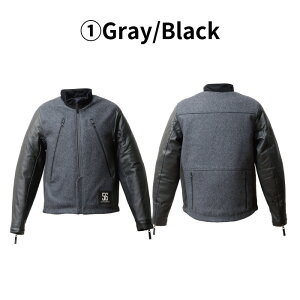 56デザイン LEATHER SLEEVES MELTON JACKET (BJ0713)