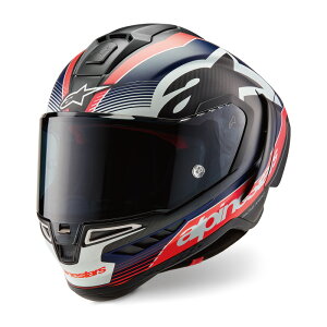 即日配送 国内正規品 アルパインスターズ SUPERTECH R10 TEAM HELMET JIS/FIM (8201425) BLACK CARBON RED FLUO DARK BLUE MATT(1383)