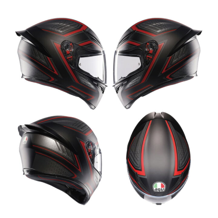 楽天市場】AGV K1 S JIST Asian Fit-SLING MATT BLACK/RED(18394007038