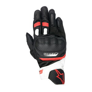 【ALPINESTARS・アルパインスターズ 】SP-5 レザーグローブ ブラック/ホワイト/レッド バイク グローブ 手袋 スマホ