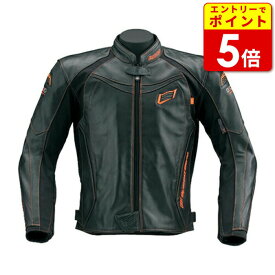 【在庫限り!P10倍】ヒョウドウ HSL516D ST-X LEATHER [MINERVA D3O] BLACK/ORANGE STITCH 秋冬 レザージャケット バイク ウェア