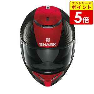 【エントリーで当店P5倍!お買い物マラソン期間中】SHARK シャーク SPARTAN CARBON SKIN RED (Q1CLIKY06M_X17)ブラック/レッド バイク ヘルメット フルフェイス かっこいい おしゃれ