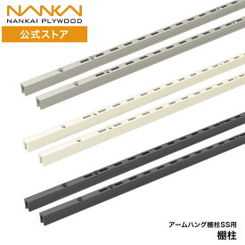 アームハング棚柱SS 棚柱 高さ600mm 1200mm 1820mm ガチャ柱 ガチャレール ダボレール チャンネルサポート アームハング 可動棚 自在棚 可動式 高さ調整 棚 収納 収納棚 スチール ラック 壁面収納 ウォールシェルフ 壁掛け 壁付け 金具 壁 南海プライウッド DIY SS-H◇□-○