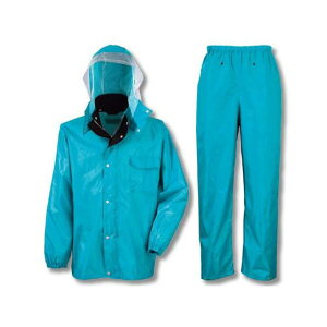 在庫限り カジメイク 3293 ディフェンドレインスーツ ターコイズ 3Lサイズ 3293-53-3L 雨具 レインコード 作業ウェア