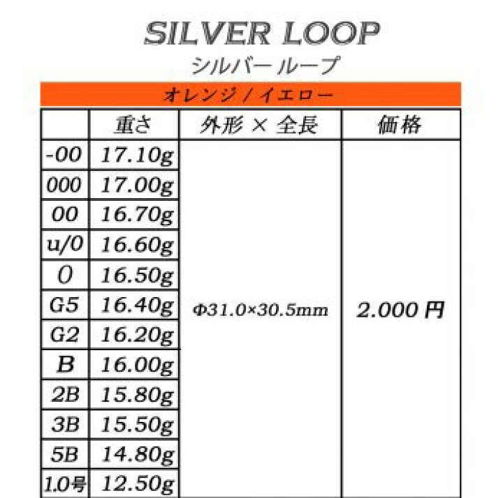 楽天市場】ソルブレ 【Sal-u-Bre】 シルバーループ SILVER LOOP : 釣具 