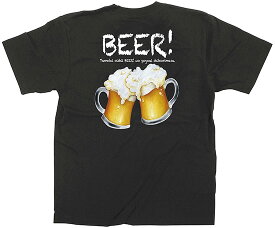 64155 フルカラーTシャツ XLサイズ 「ビール」 黒 5.6oz