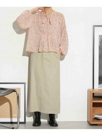 【SALE／50%OFF】デニムパネルライン切り替えスカート NANO universe ナノユニバース スカート ミディアムスカート ベージュ ネイビー【RBA_E】【送料無料】[Rakuten Fashion]