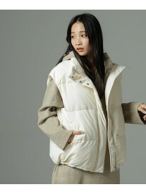 【SALE／50%OFF】中綿スタンドカラーワイドベスト NANO universe ナノユニバース ジャケット・アウター ブルゾン・ジャンパー ホワイト ブラック カーキグリーン【RBA_E】【送料無料】[Rakuten Fashion]