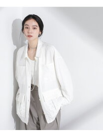 【SALE／40%OFF】ポイントレースサファリジャケット NANO universe ナノユニバース ジャケット・アウター その他のジャケット・アウター ブラック ホワイト【RBA_E】【送料無料】[Rakuten Fashion]