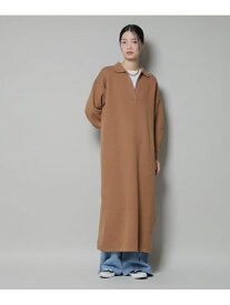 【SALE／30%OFF】スウェットライク衿付きスキッパーニットワンピース NANO universe ナノユニバース ワンピース・ドレス ワンピース ブラック ベージュ グレー【RBA_E】【送料無料】[Rakuten Fashion]