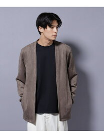 【SALE／50%OFF】フェイクスエードトッパーカーディガン NANO universe ナノユニバース トップス カットソー・Tシャツ グレー ブラック【RBA_E】【送料無料】[Rakuten Fashion]