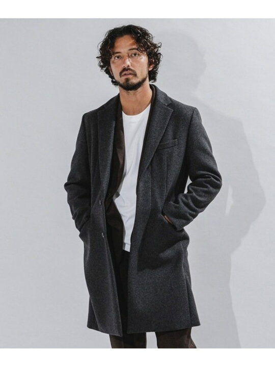 楽天市場 Sale 50 Off Super140 S メルトンチェスターコート Nano Universe ナノユニバース コート ジャケット チェスターコート ブラック グレー Rba E 送料無料 Rakuten Fashion Nano Universe