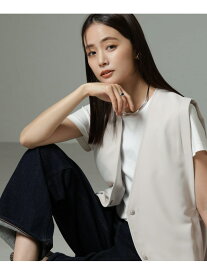 【SALE／50%OFF】サイドベルトロングジレ(セットアップ可) NANO universe ナノユニバース ジャケット・アウター その他のジャケット・アウター グレー ベージュ ブラック【RBA_E】【送料無料】[Rakuten Fashion]