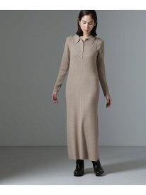 【SALE／55%OFF】ニットキャミワンピース+ニットポロカーディガンSET NANO universe ナノユニバース ワンピース・ドレス ワンピース ベージュ グレー【RBA_E】【送料無料】[Rakuten Fashion]