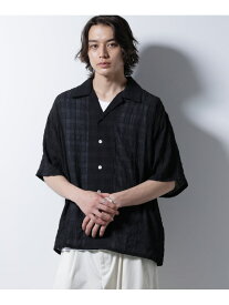 【SALE／50%OFF】シースルーチェックシャツ NANO universe ナノユニバース トップス シャツ・ブラウス ブラウン ピンク ブラック【RBA_E】【送料無料】[Rakuten Fashion]