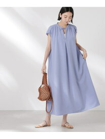 【SALE／45%OFF】ギャザーショルダーフレアワンピース NANO universe ナノユニバース ワンピース・ドレス ワンピース ブルー ホワイト ブラック【RBA_E】【送料無料】[Rakuten Fashion]