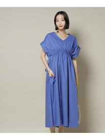 【SALE／50%OFF】ドロストギャザードルマンワンピース NANO universe ナノユニバース ワンピース・ドレス ワンピース ブラック ブルー ベージュ【RBA_E】【送料無料】[Rakuten Fashion]