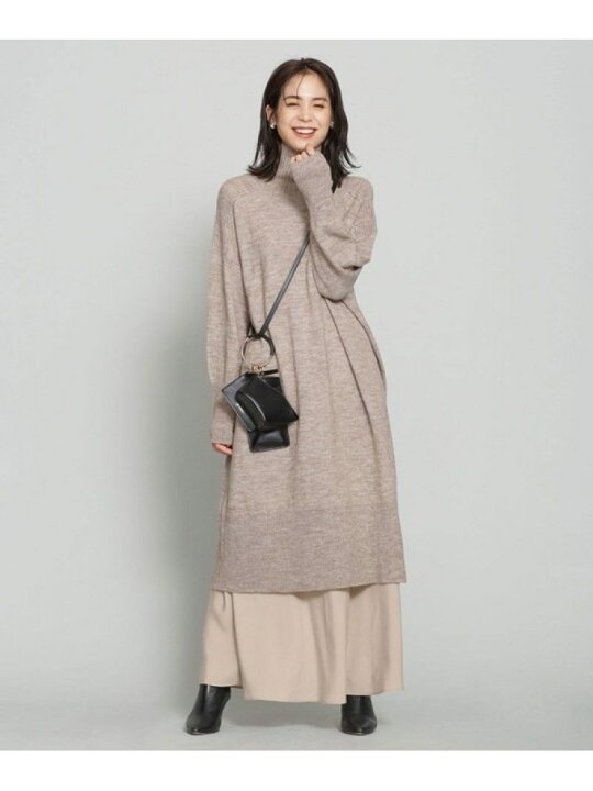 楽天市場】【SALE／30%OFF】ハイネックオーバーニットワンピース 長袖 