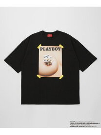 【SALE／60%OFF】LB.03/「PLAYBOY別注」L・O・T・F Tシャツ NANO universe ナノユニバース トップス カットソー・Tシャツ ブラック ホワイト【RBA_E】[Rakuten Fashion]