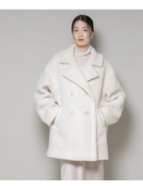 ボアワイドダブルボタンコート NANO universe ナノユニバース ジャケット・アウター その他のジャケット・アウター グレー ブラウン ベージュ【送料無料】[Rakuten Fashion]