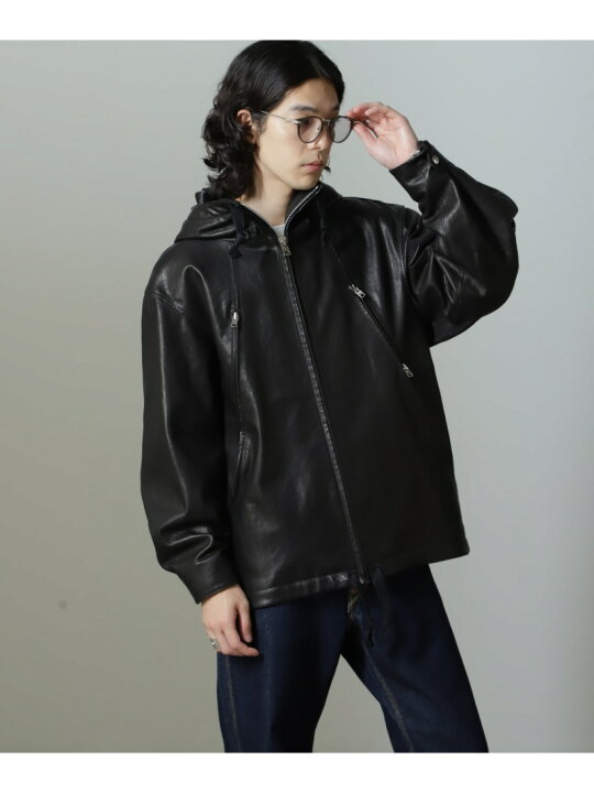 楽天市場】【SALE／40%OFF】Schott/別注 レザー フードパーカー NANO 