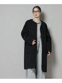 【SALE／30%OFF】ソフトボアノーカラーコート NANO universe ナノユニバース ジャケット・アウター その他のジャケット・アウター カーキグリーン ホワイト ブラック【RBA_E】【送料無料】[Rakuten Fashion]