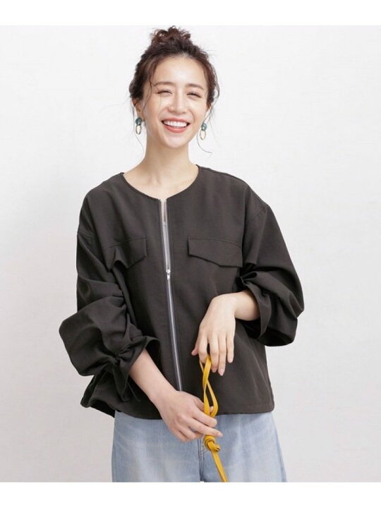 楽天市場】【SALE／50%OFF】WEB限定/ノーカラージップブルゾン NANO 