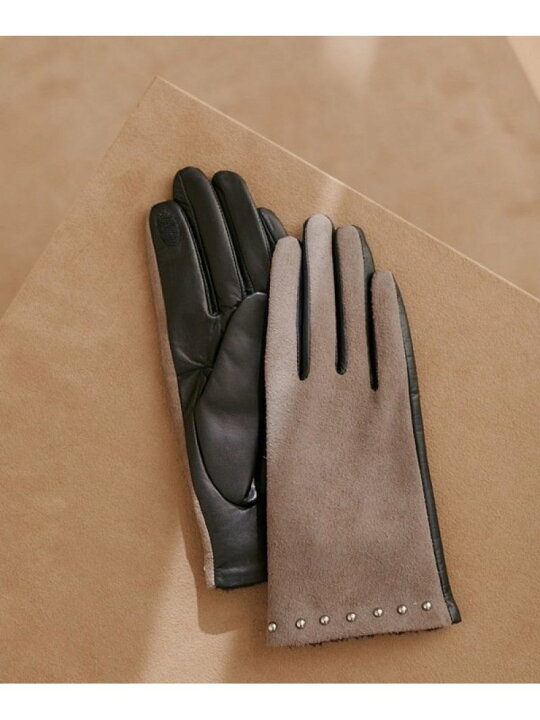 楽天市場 スエードコンビスタッズグローブ スマホ対応 Nano Universe ナノユニバース ファッショングッズ 手袋 ブラック グレー レッド 送料無料 Rakuten Fashion Nano Universe