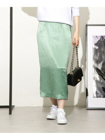【SALE／60%OFF】ヘビーサテンIラインスカート NANO universe ナノユニバース スカート ミディアムスカート カーキグリーン ベージュ グリーン【RBA_E】【送料無料】[Rakuten Fashion]
